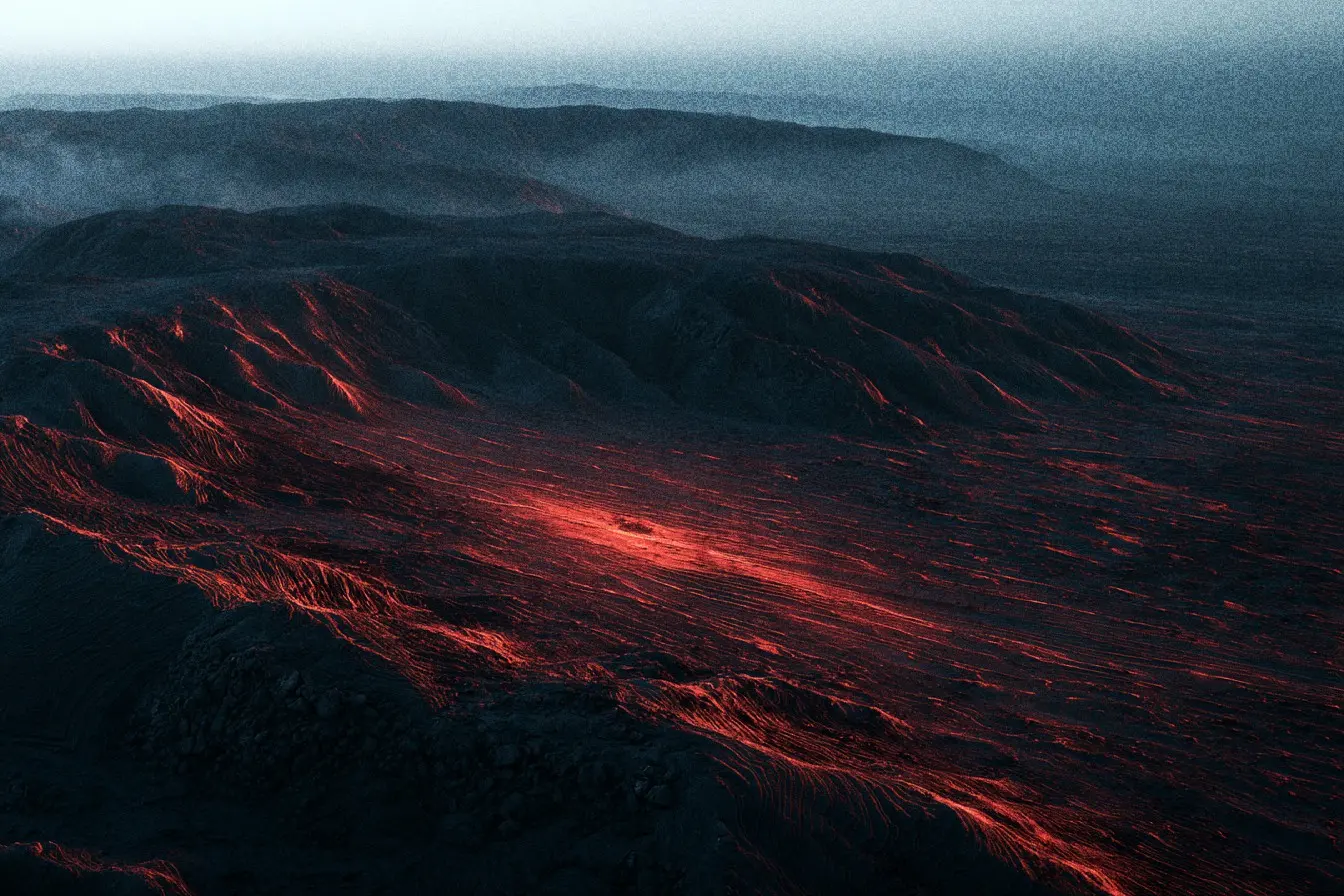 Volcanic mineral landscape